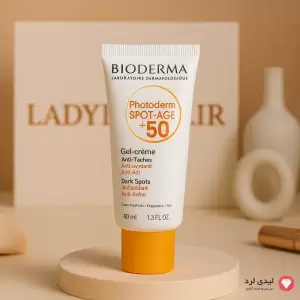 ژل کرم ضد آفتاب ضد لک و ضد پیری بایودرما  SPF50 مدل Photoderm Spot-Age بی رنگ 40 میلی لیتر
