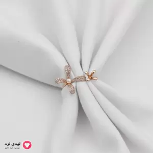 انگشتر گل ژوپینگ رزگلد کد 1827