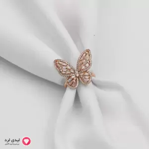 انگشتر پروانه ژوپینگ رزگلد کد 1828