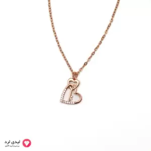 Xuping Heart & Key Pendant Necklace Code 13005