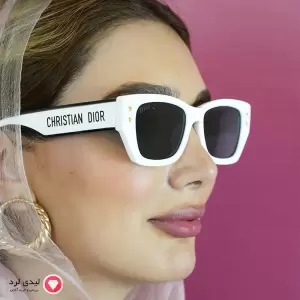 عینک افتابی زنانه طرح کریستین دیور سفید کد 24