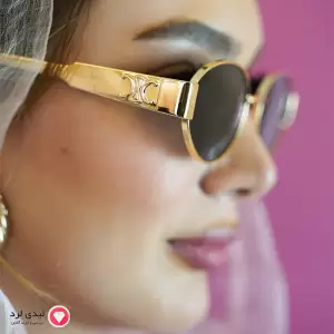عینک طرح سلین مدل Golden Oval کد 44