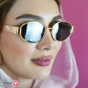 عینک طرح سلین مدل Golden Oval کد 44