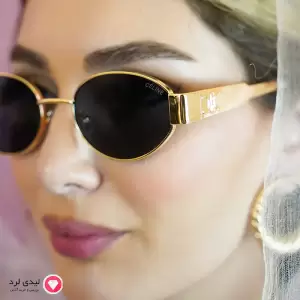 عینک طرح سلین مدل Golden Oval کد 44