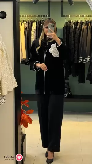 مانتو زنانه مخمل طرح آیدینلی ماهوت