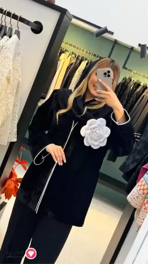 مانتو زنانه مخمل طرح آیدینلی ماهوت