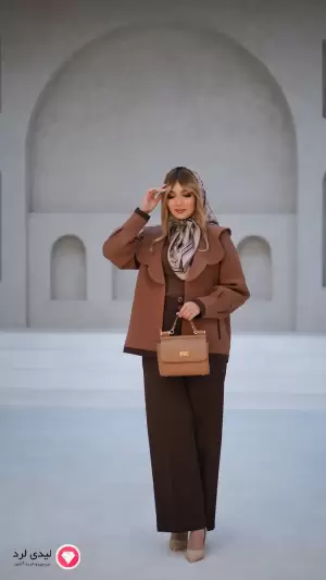 کت وشلوار زنانه کرپ طرح ایلناز ماهوت