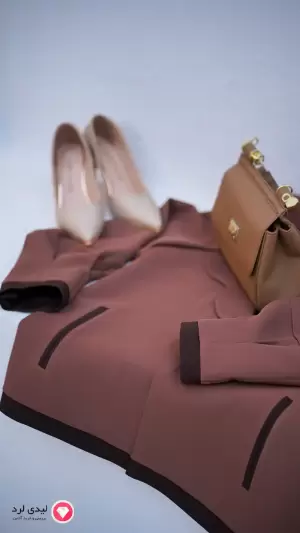 کت وشلوار زنانه کرپ طرح ایلناز ماهوت
