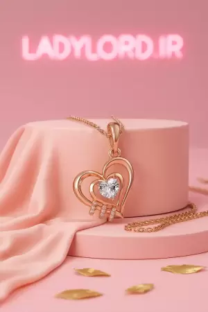 آویز طرح قلب نگین دار ژوپینگ کد41326