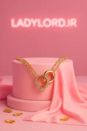 گردنبند طرح حلقه نگین دار ژوپینگ کد 13330