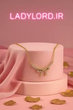 گردنبند طرح پاپیون نگین دار ژوپینگ کد 13328