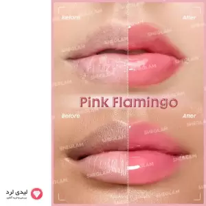 لیپ گلاس حجم دهنده شیگلم مدل Booster shine رنگ Pink Flamingo