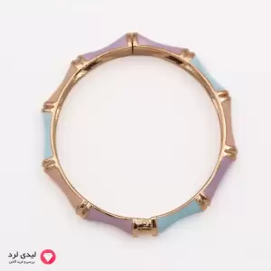 دستبند بنگل طرح بامبو رنگین‌کمانی