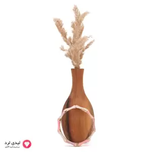 دستبند بنگل طرح بامبو صورتی