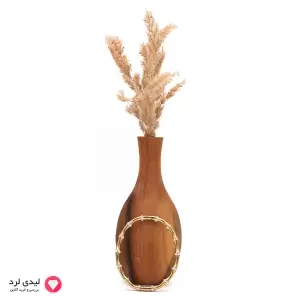 بنگل نگین دار طرح بامبو سفید