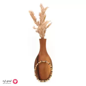 بنگل نگین دار طرح بامبو مشکی