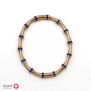 بنگل نگین دار طرح بامبو آبی