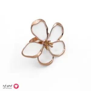 انگشتر فانتزی طرح گل بزرگ رزگلد