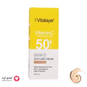 کرم ضدآفتاب ویتالیر مدل Vitamin C (CB) حجم ۴۰ میلی‌لیتر