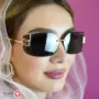 Miu Miu Rimless Shield Sunglasses for Women – Black Lens