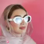Celine White Oval Sunglasses for Women - Acetate Frame