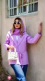 Linen Women’s Coat – Rania Mahoot Lilac